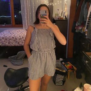 Blue Striped Romper